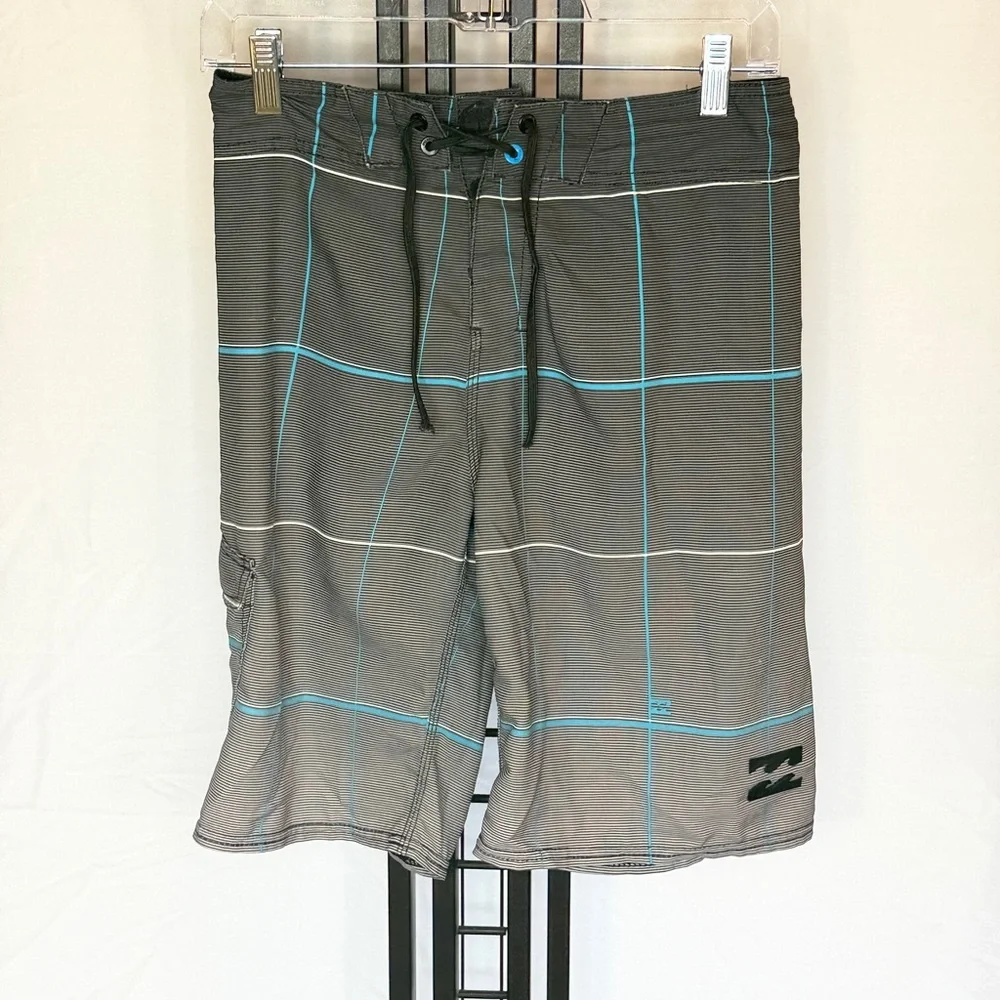 Billabong Gray and‎ Blue Board Shorts